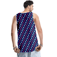 4. jula grafički mišićne majice bez rukava crvene plave zvijezde Eagle USA zastava rezervoara za zastavu vrhovi bez rukava mišićnog vježba