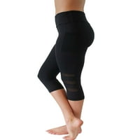 Voguele žene Ljetne kratke hlače Elastične struke Mini pantalone visoke dno Sportske kratke vruće hlače casual joga pant crna l