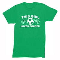 Xtrafly odjeća muns Ova djevojka voli nogometni sportski igrač ventilatora za timu poklon Crewneck majica