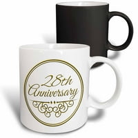 3Droza 28. godišnjica poklona - zlatni tekst za proslavu obljetnice vjenčanja - godina u braku zajedno, čarobnu transformaciju, 11oz