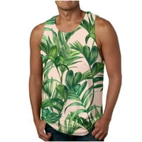 MAFYTYTPR MENS tenkov ljeto Novo modni povremeni ljetni ljetni cvjetni havajska Camisole Print Sport