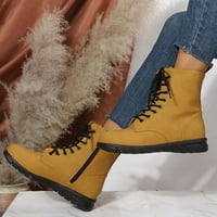 TAWOP Fall cipele za žene klinaste čizme za žene kratke čizme Britansko stil čizme Čvrsto boje čizme
