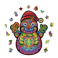Sheraeo Drvena puzzle Jedinstveni oblik životinjski poklon za odrasle i djecu debele, božićne poklone za djecu