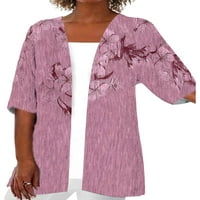 HAITE HOMEN Ljetni kardigan Otvoreni prednji bluza Vrući V izrez Poklopac UPS Dame Tunika Košulja kratkih