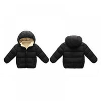 Toddler Kids zimski kaput čvrsta kapuljača podstavljena jakna Oprema za tijelo Dječaci Djevojke Topla odjeća Outerwear 2-6t