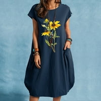Ženska ležerna ljetna haljina Ležerne prilike, Haljina s kratkim kratkom polukom Spring Haljina Split