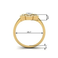 8x ovalni oblik LAPIS 10K Zlatni angažman ženski prsten