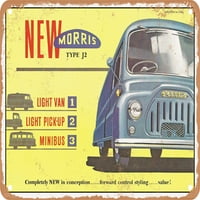 Metalni znak - Morris J Minibus Vintage ad - Vintage Rusty Look