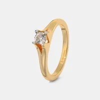 Indija Soliare Prsten: bezvremenska ljepotica u 18kt žuto zlato sa 0. CT Diamond