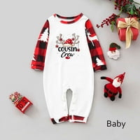 Clearsance YoHome Baby Romper Božićni plaćeni Print Porodica Podrazumvaj roditelj-dijete Jednodijelno