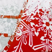 Prodaja ženske božićne majice Choker V-izrez Slatka rezidera Snježna pahuljica Grafički ispis Žene tuničke bluze pulover vrhove crvene s