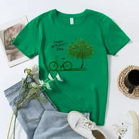 Ženski vrhovi ženske modne modne patrikove dnevno tiskani uzorak kratke majice bez rukava vojska zelena