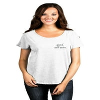 Uspori ženska modna Slouchy Dolman majica Tee Heather White 3x-Large