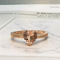 Srčani nakit Rings Modni kristalni zaručni prsten za vjenčani prsten za žene - veličina