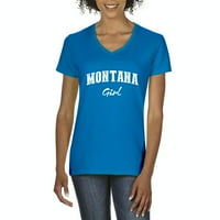 Arti - Ženska majica V-izrez kratki rukav, do žena Veličina 3XL - Montana Girl