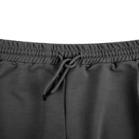 Muškarci Ljetni set Solid Color okrugli vrat kratkih rukava i kratke hlače sa džepom S-3XL