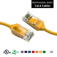 9ft mačka. 28AWG Slim Ethernet mrežni kabel žuto, pakovanje