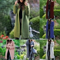 Žene Ležerne prilike dugačkim pletenim kapuljačom kapuljača kaput kaput modna odjeća