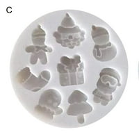 Yasu netaklicijski silikonski kalup za božićni silikonski kalup za svečane četkice za obrtni bombone, netaknuta lagana pećnica mikrovalna pećnica Sigurna hrana