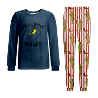 Podudarni obiteljski božićni pidžami set Božićni print Baby-Kids-Dječji djeci-odrasli-kućni ljubimci Top i hlače BodySuits Xmas PJS set