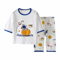 Realhomelove Djeca Toddler Baby Girl Boy Pijamas Set Crtani Dinosuar Bear Truck Print Kratki rukav Pajama Majica TOP + Hraštaci Donja odjeća za spavanje 1-13T