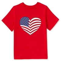 Američke zvijezde i pruge Ljubavi muškarci Ženska majica vrhovi majica Crew izrez ugradni mekani ispis