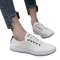 Ženske cipele Žene Comt Walking Flat Loafer Solid Boja Ravna dna Nelična modna obuća PU crna 39