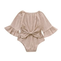Baby Girls Bodysuits RoMperOlidleeve Bowknot Odjeća za odjeću Flare Bodysuit RODYSOD i kombinezon