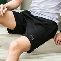 Traperice za muškarce muške ljetne kratke hlače sa pet bodova Hlače Ležerne prilike na plaži Modne muške hlače Muška ploča Crnac + XL