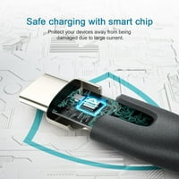 6,6ft 3a USB C kabel 2-pakovanje, tip C punjač Brzi pleteni kabl Kompatibilan sa Samsung Galaxy S S