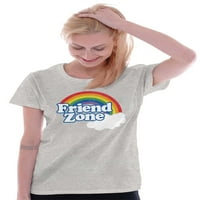 Prijateljska zona Funny LGBTQ Cute Rainbow Ženska majica Dame Tee Brisco Brends 2x