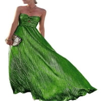 Niuer Dame Bohemian Bronzing Long Maxi haljine Žene kaftane večernje haljine od ramena koktel bez kaiševa izdubljeni zeleni xl
