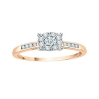 Dijamantni prsten za uključivanje dijamanta u zlatu od 10k ruža