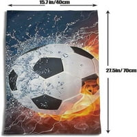 Soccer lopta na vatri i vodenim plamenim prskanjem gromova gromobrana mekani udoban super apsorbiran