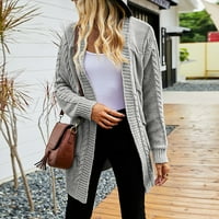 GDFUN ženska modna vintage pletena jakna vrhova casual jakna za košulju