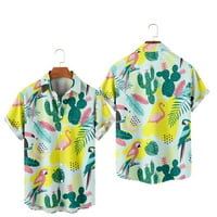 Letnje crtane muške majice kratkih rukava, Flamingo 3D ispisana majica, ljeto