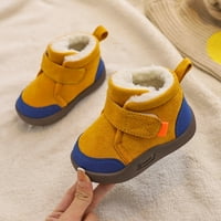 AAYOMET BABY POVRESI Djevojke pamučne čizme Boys Papuče ostaju na čarapima Soft Cipele non klizne gležnjeve čizme sa hvataljkama Zima topli prve šetnje cipele, žuti mjeseci