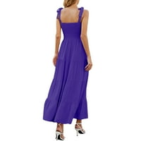 Baycosin ženske haljine ljetne dame boemske stil slojevitoj ruffle solid boju tanka casual ruka bez