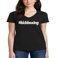Junior's kickboxing crna majica V-izrez 2x-velika crna