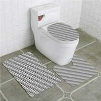 Sažetak valoviti rombski aranžman Sažetak Moderna jednobojna dijagonalna u kupaonici za kupanje Contour mat i toaletni poklopac poklopca