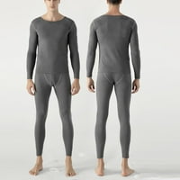 WAVSUF modne mens setovi odgovara hlačama i top ponude za hladne termičke tanke sive vrpce i hlače Postavljene