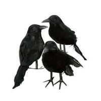 Domaći dekor Halloween Crna pernata Realistična traganja Halloween Dekoracija Ptice Black