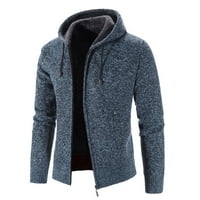 Muški zimski dugih rukava plus baršunasti džemper sa kapuljačom Kardigan jakna Boja kapuljača za muškarce Boys Plipper veličine 13