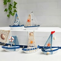 WirlSweal Minijaturni ribolovni brod Kreativni ulov sa ulovnim mediteranskim jedrilicama Model tablice za dom