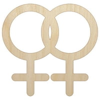 Dvostruka ženska potpisa lezbijski spol Simbol Oblik drveta Nedovršeni Clout Craft DIY Projekti Debele