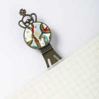 Vintage Metal Bookmarks Bookmark Gift Bo Postavljeni držač stranice sa kristalno staklo za školske kancelarijske zalihe Parrot