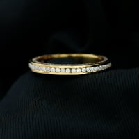 2. CT Elegantni moissan prsten za žene, certificirani moissan i zlatni vječni prsten, puni vječni moissitni prsten, 14k žuto zlato, US 4.00