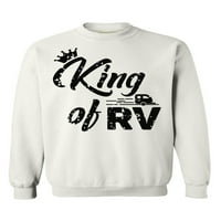 Awkward Styles RV King džemper RV odjeća za kampere RV Trip Pribor RV King Crewneck za muškarce Kamp ljubitelji pokloni Moderan odjeća za njemu kamperske poklone duksera za dečka kiša