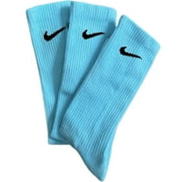 Nike Aqua Blue Crew Socks Dri Fit, Unisex, - Pack