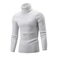 Kotonijski džemperi za muškarce Casual Solid Color Knit vrhovi Turtleneck Osnovni džemper s dugim rukavima